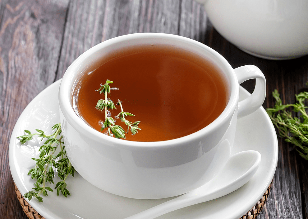 الشاي مع الزعتر للفاعلية